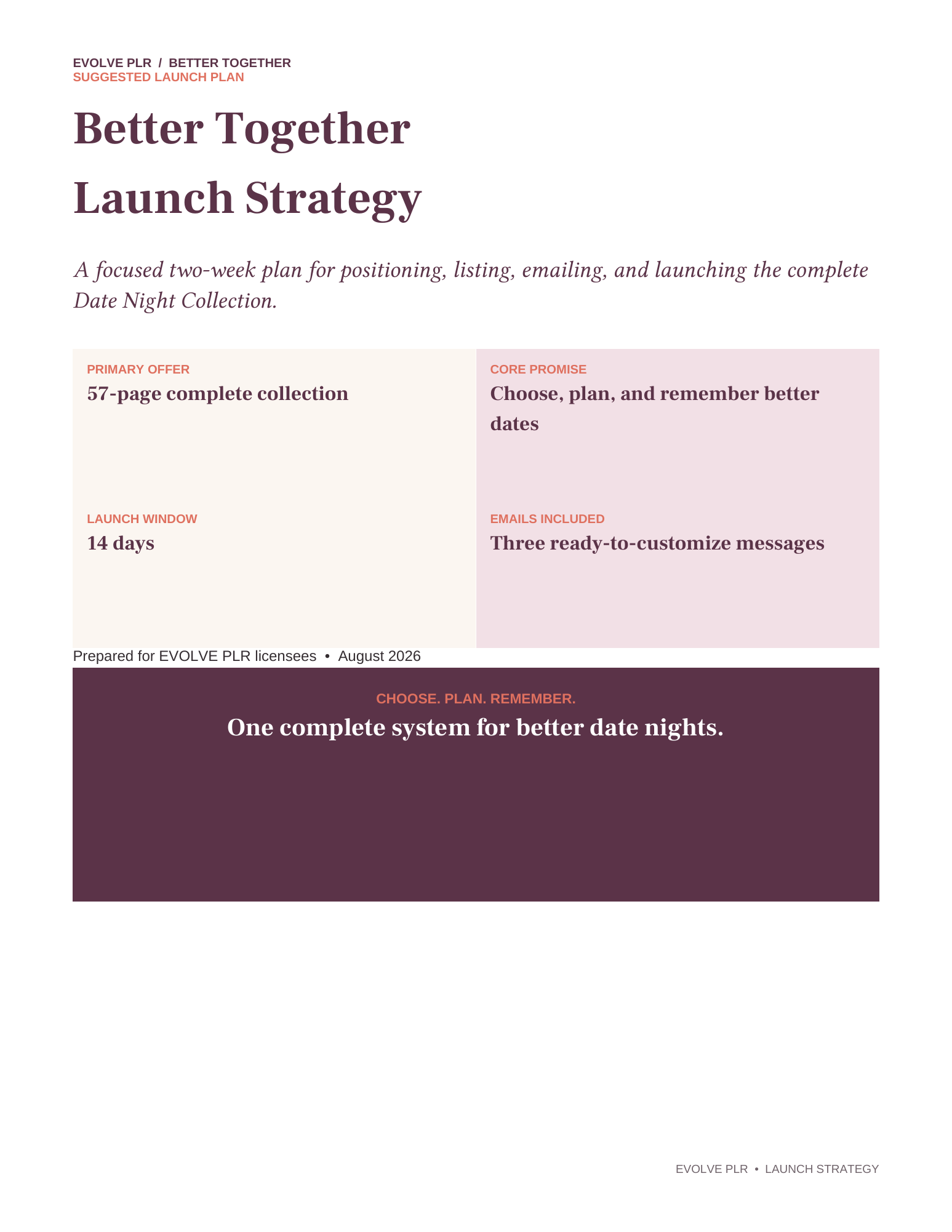 Launch Strategy preview