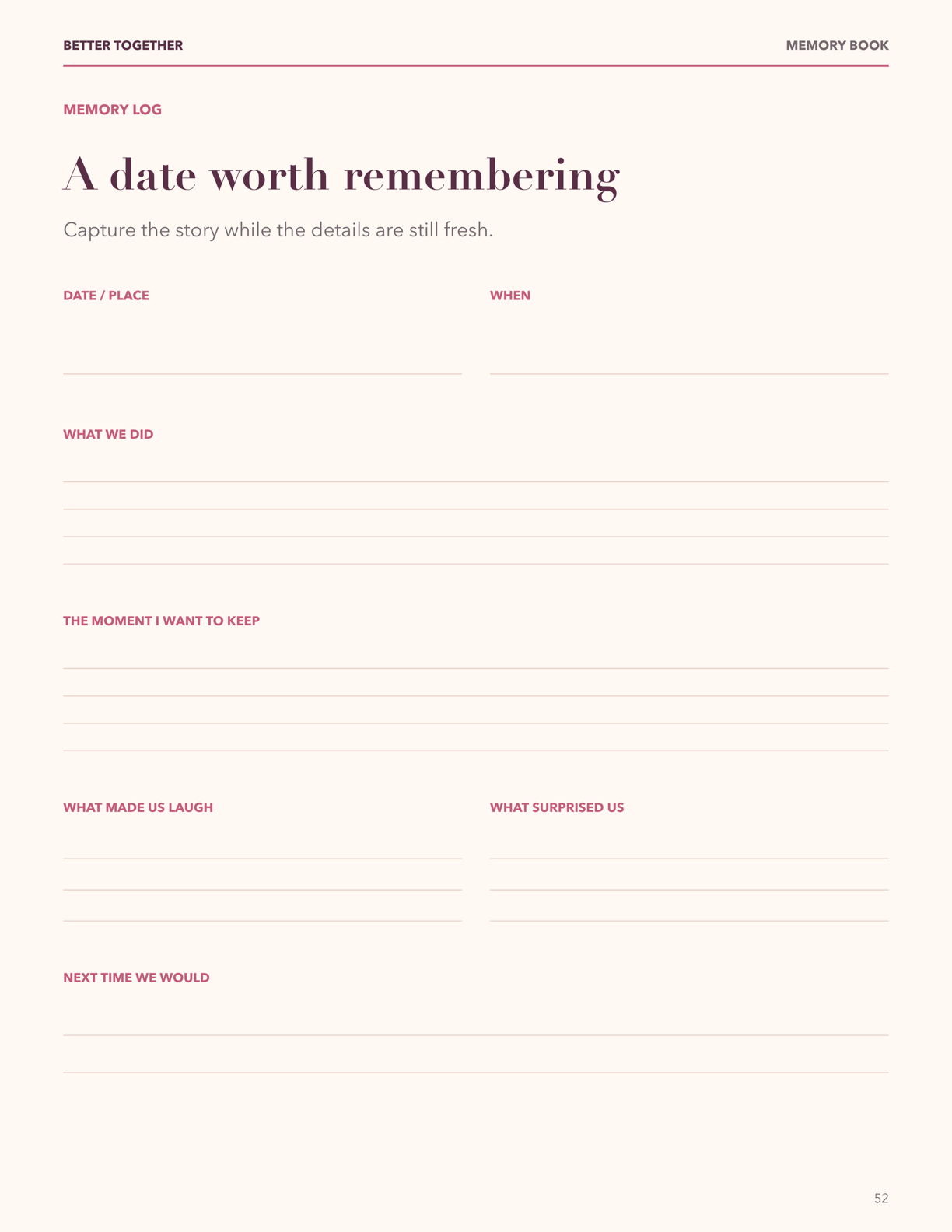 Memory Pages preview