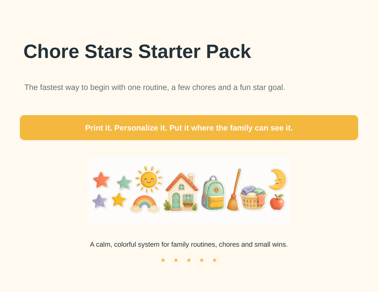 Chore Stars Starter Pack