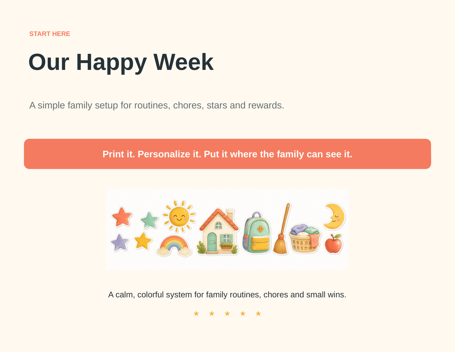 Our Happy Week Family System